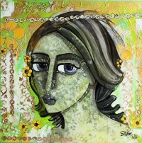 Shazia Salman, 24 x 24 Inch,  Acrylics on Canvas,  Figurative Painting, AC-SAZ-005